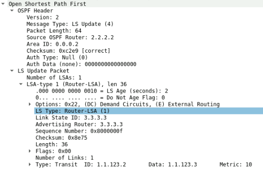 OSPF LSU